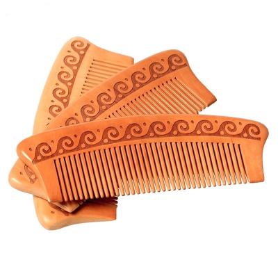 China Home exquisite mahogany double sided carve patterns or designs on the woodwork comb for sale