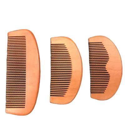 China Home Custom Portable Anti-static Wooden Beard Massage Small Wooden Hair Comb Fishing for sale