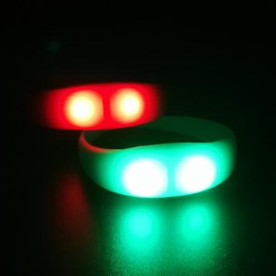 China Noise enabled; Motion Activated or Regular Flashing Voice Activated Sound Control Led Silicone Wristband Flasher Light Up Wristband Club Party Bar Disco Night Activity Novelty Gift for sale