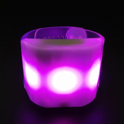 China ABS case+PVC band 2.4G battery AAA oversized radio controlled adjustable flashing led bracelet light up for carnival for sale