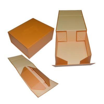 China Recycled Materials Wholesale Custom Logo Printing Easy Fold Magnetic Closure Packaging Gift Boxes With Ribbon for sale