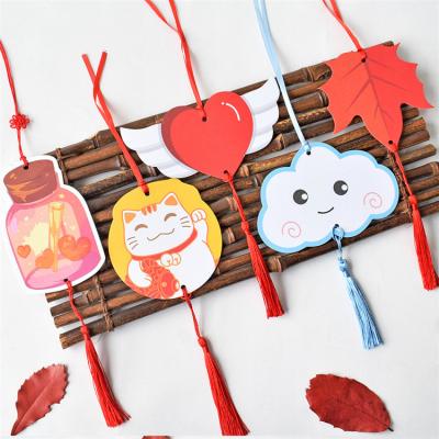 China Europe Tree Colorful Wish Hanging Wish Blank Map Exquisite Ribbon Tassel Hollow Bell Tag for sale