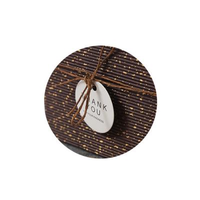 China Factory Custom Recyled Round Shape Fashion DIY Clothing Hang Kraft Art Paper Tags With Your Own Logo for sale