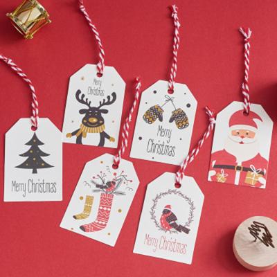 China Handwritten Recyled Christmas Gift Price Tag Greeting Cards, Custom Hang Tag for sale