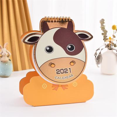 China 2021 Foreign Lovely Durable Cartoon Desk Calendar Table Calendar Printing for sale