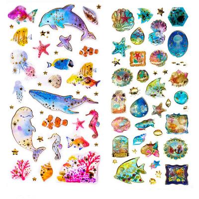 China Wholesale 2020 Waterproof Crystal Epoxy Kids Self Adhesive Cartoon Kids Digital Stickers Transparent Printing Engraving Printing Custom for sale