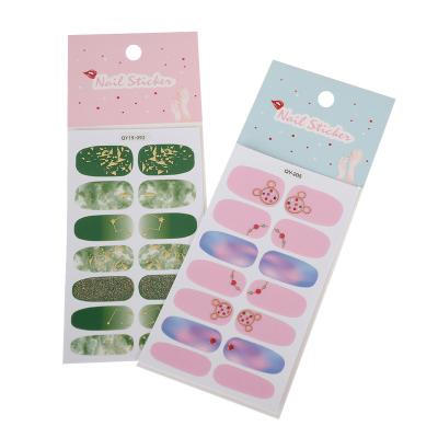 China 2020 Hot Selling Non-toxic Wholesale Nail Supplies Designs Heart Nail Art Designs Sticker Plastic High Grade Nail Custom Beauty Products for sale