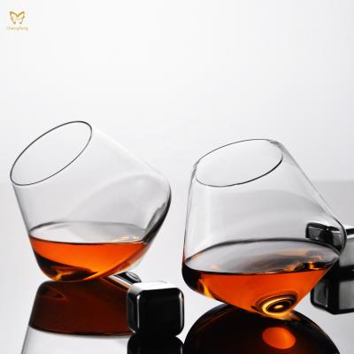 China Restaurants Appliance Brandy Snifters - Turn Tumbler Drinking Cone Bottom Bar Crystal Glasses Whiskey Top Wide Cocktail Belly Wine Cup for sale