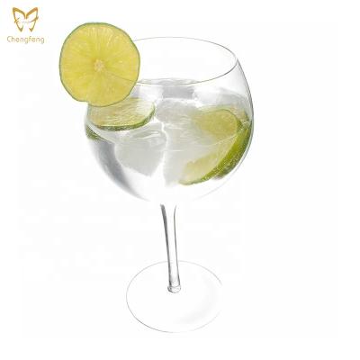 China Tilted juniper and tall single tipsy tonic glass 800ml 23cm balloon restaurant appliances crystal glass for sale