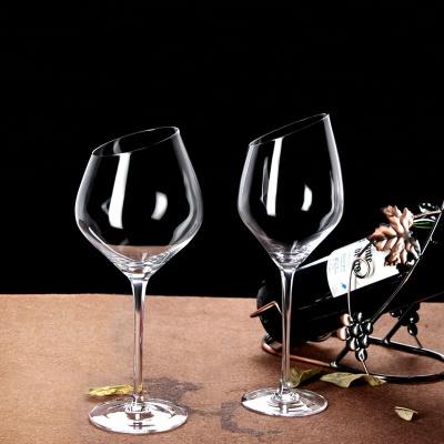 China Restaurants Appliances 460ml Handmade Blown Wine Crystal Glass for sale