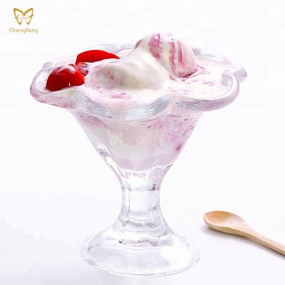 China Restaurants Appliances Glass Ice Cream Cup For Home&Restaurant for sale