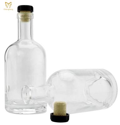 China Restaurants Appliances 12-Ounce Liquor Bottles , Custom Clear Glass Bottles for sale