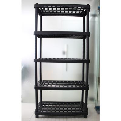 China Water / Shock / Dust Proof Four Layers Eco - Friendly Hard Supermarket Plastic Shelves Shelving Rack for sale