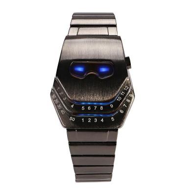 China LED Display CW Glasses Snake Fashion Leading Men's Wholesale Military Steel Strap Hot Sale Designer Digital Watch for sale