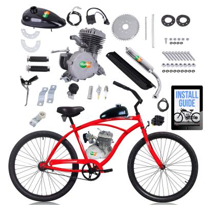 China 80cc Motorized Upgrade 2-Stroke Bike Conversion Kit DIY Gas Engine Bicycle Kit Set For 24