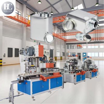 China Coffee Tin Can Production Line 30cpm Automatic Sealing Oblong Tin Making Machine for sale