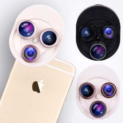 China Multi-function lens Mobile Phone shell wide angle fisheyes macro lens 4 in 1 Cell Phone Camera Lens for sale