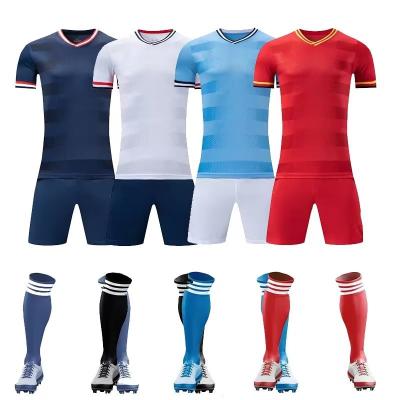 China Quick-drying Wholesale Cheap Football Jerseys 2024 Custom Youth Soccer Jersey With Logo And Numbers Sublimated Soccer Uniforms for sale