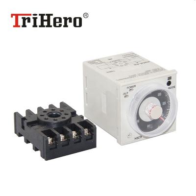 China Multi-Function Timer 8 Solid State Terminals 11 Pins H3CR-A Time Relay with Relay Socket Base for sale