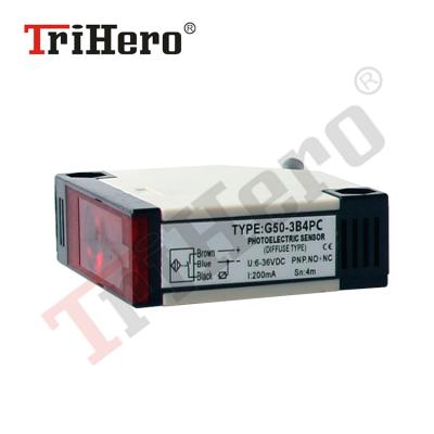 China Wide Range G50 E3JK NPN PNP Through Beam Type Photoelectric Sensor Switch for sale