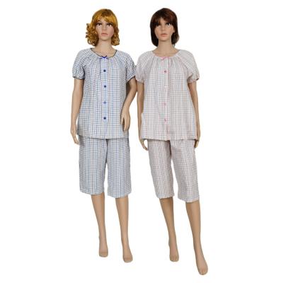 China 2021 breathable sell well new type spring cotton yarn-dyed plaid cotton seersucker sleepwear suppliers for sale