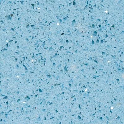 China Blue Mirror 93% polishing Artificial Quartz Stone for vanity top , window sill for sale