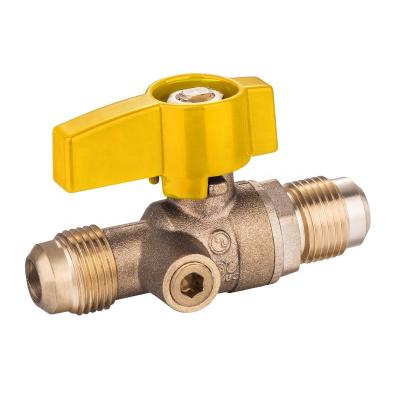 China Flare*Flare Gas Shutoff Ball Valves With Drain 3/8