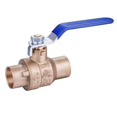 China Fully Soldered Lead Free Brass CXC Ball Valves with (sweat*sweat) 1/2