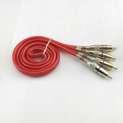 China Frost /Clear Speaker/Jacket Huxi Cable Solid OFC /CCA /CCS Twisted High-end rca Cable Wire Car Audio for sale