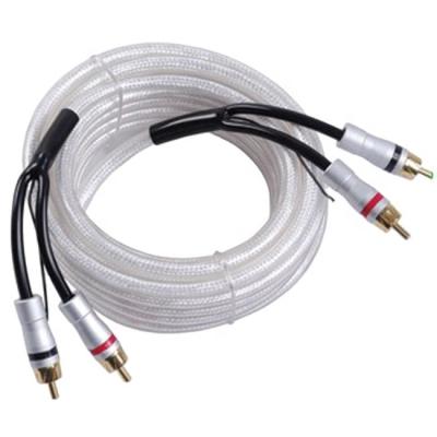 China DVD Player Shielded RCA Transparent Cable Audio Video Cable With High End Metal Plug for sale