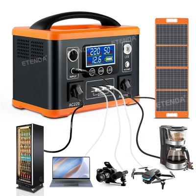 China Type C Etenda 500W Rechargeable Solar Portable Power Station For Picnic Camping for sale