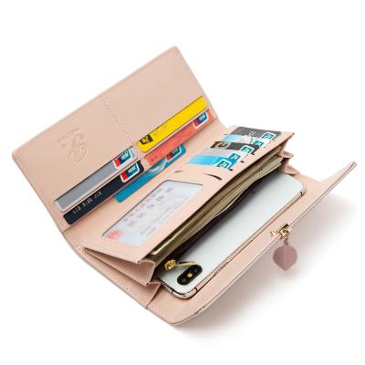 China Waterproof Wallets For Women, Foil Card Holder Ladies Wallets Coins Zipper Pocket With ID Triple Window Wallet for sale