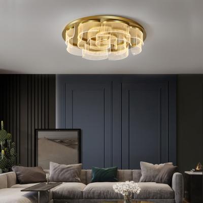 China Nordic Simple Modern Atmosphere Light Luxury Round LED Creative Lamp Living Room Bedroom Ceiling for sale