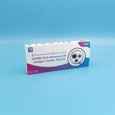 China Fast Test Covid 19 Influenza A&B Antigen Test Kit 15 Minutes Test Time CE  Approved for sale