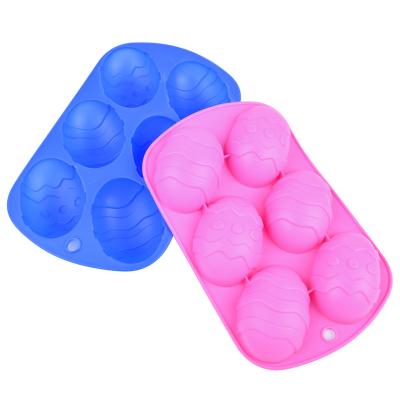 China Sustainable Easter Egg Shaped Baking Supplies Cheap Silicone Cake Baking Molds Trays For Chocolate Candy for sale