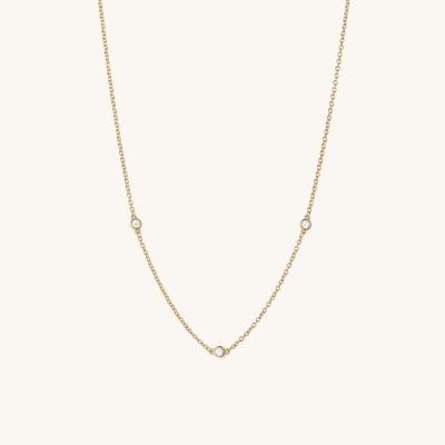 China Simple Fashion Zircon Necklace For Women Necklace Satellite Necklace 14k Gold Filled for sale