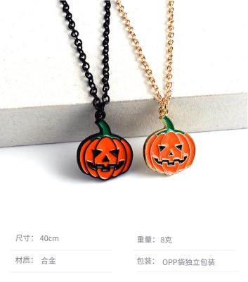 China New Arrival Casual / Sporty Cartoon Spoof Necklace Oil Drop Funny Pumpkin Pendant Necklace for sale