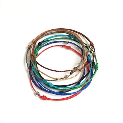 China BOHEMIA Fashion Men's For Him Guy Wax Cord Bracelet Surf Boyfriend Bracelet Style Surfer Bracelet for sale