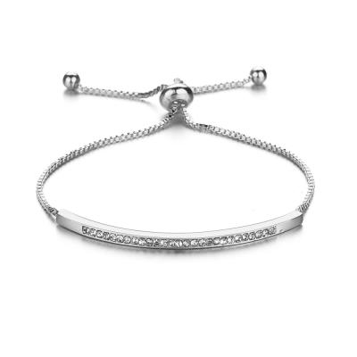 China BOHEMIA 925 Sterling Silver Bangle Diamond Adjustable Bracelet For Women for sale