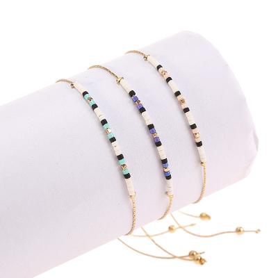 China 2019 Adjustable BOHEMIA Boho Seed Bead Bangle Bracelet Jewelry For Women for sale