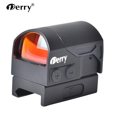 China Aluminum Alloy Derry 1x28x17 Red Reflex Dot Sight DE1326-P Red Dot Sight With Weather Shield for sale