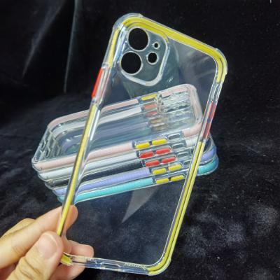 China Ultra Thin Colorful Bumper Cell Phone Back Cover Clear Transparent Soft Shockproof Anti-knock Shockproof TPU Case For Iphone 6 6G 6S for sale