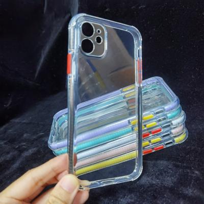 China Small Hole Multifunctional Shockproof TPU Camera Protection Colorful Bumper Clear Transparent Soft Case For Iphone 6 Plus 6S for sale