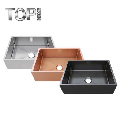 China Modern Popular Handmade Single Bowl Stainless Steel Sinks for sale