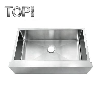 China Without Faucet TOPHOME Modern Single Bowl 304 Stainless Steel Kitchen Sink for sale