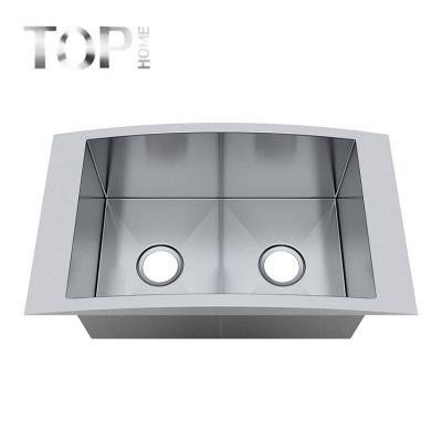 China Without Faucet Wholesale Countertop Double Bowl Kitchen Sink for sale