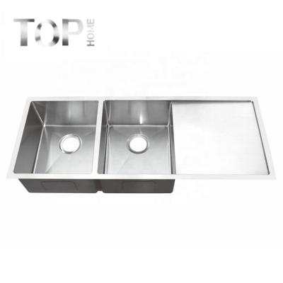 China Without Faucet High Quality Kitchen Stainless Steel Sink With Drain Panel for sale