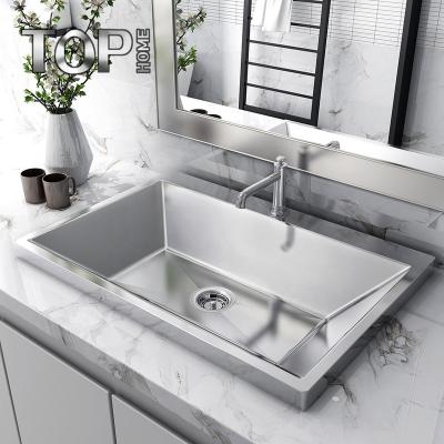 China Modern 32 Inch Modern Countertop Stainless Steel Bathroom Sink for sale