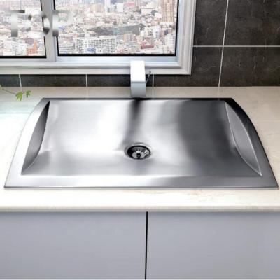 China Low Price Modern Special Shaped Single Bowl Stainless Steel Bathroom Sink for sale