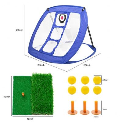 China Golf chipping net pop up golf chipping net with ball tee and putting net mat golf target golf practice net for sale